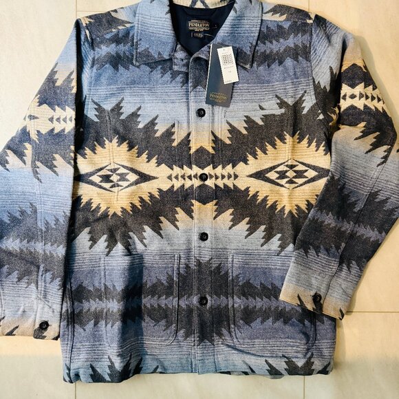 NWT Pendleton 2025 Mens Limited Sunset Pass Rare Aztec Conway Chore Jacket Large - Picture 2 of 6